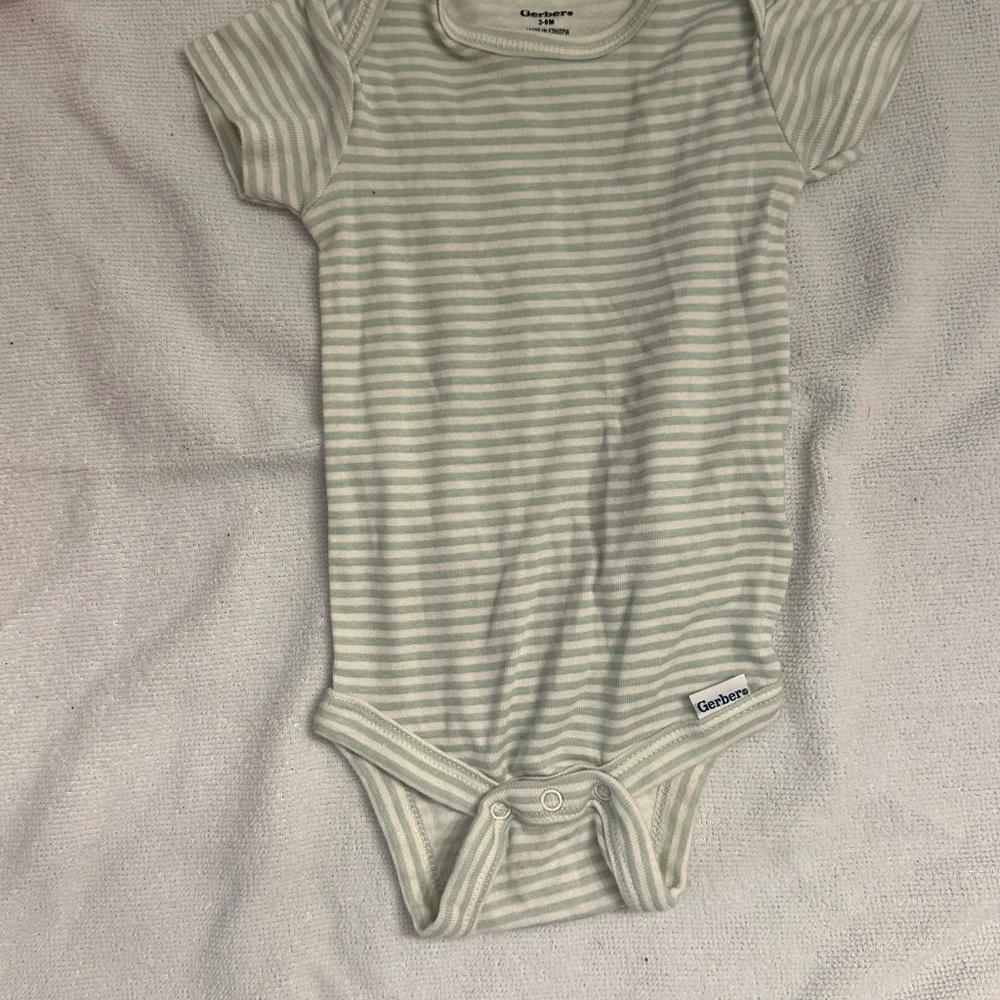 Carter's Striped Green Baby Onesie